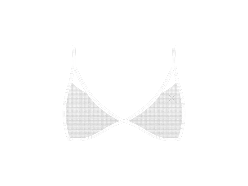 White Strappy Mesh Bralette