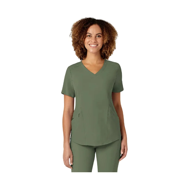 WonderWink Women's Renew V Neck Scrub Top - Olive