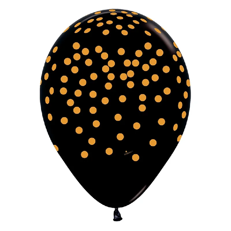 11 inch GOLD CONFETTI - BLACK