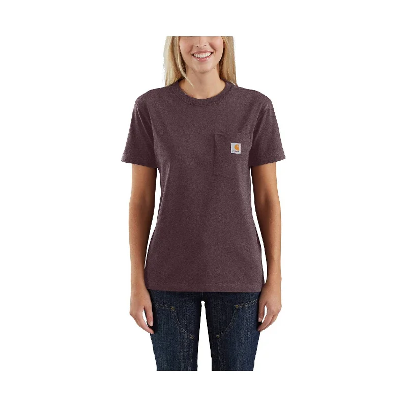 Carhartt Women's Loose Fit Heavyweight Short-Sleeve Pocket T-Shirt - Blackberry Heather