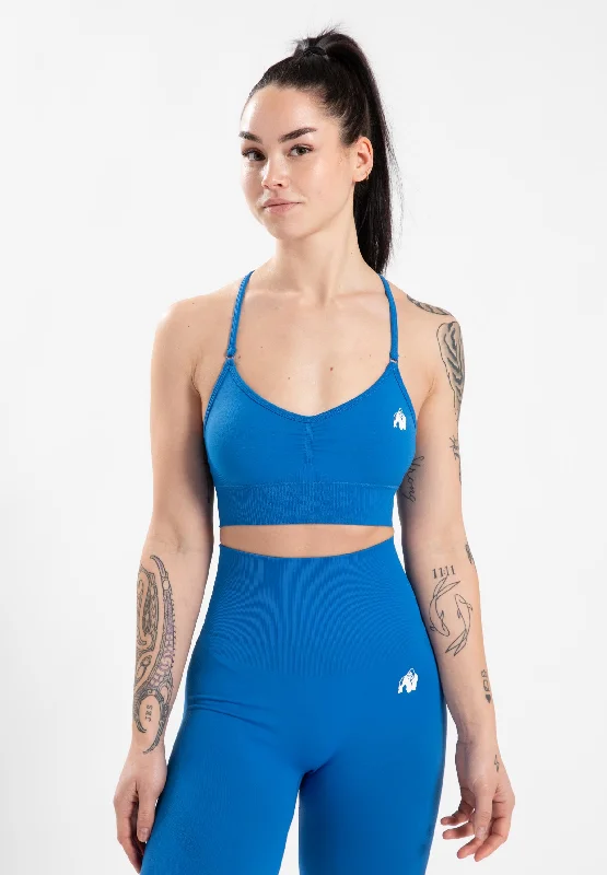 Olivia Seamless Sports Bra - Blue