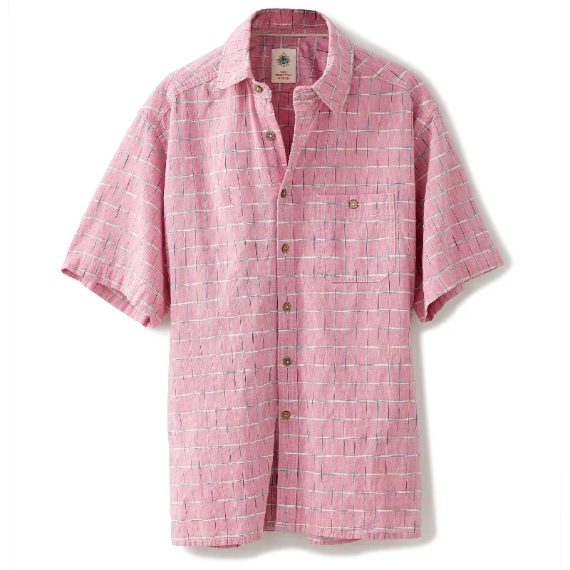 Short Sleeve Sayulita Space-Dyed Check Shirt