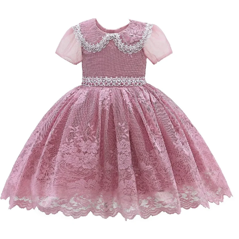 Pink Rose Dolly Embroidered Dress