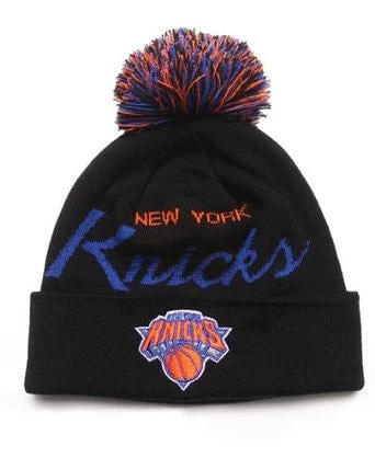 New York Knicks Mitchell & Ness Script Cuffed Knit Hat