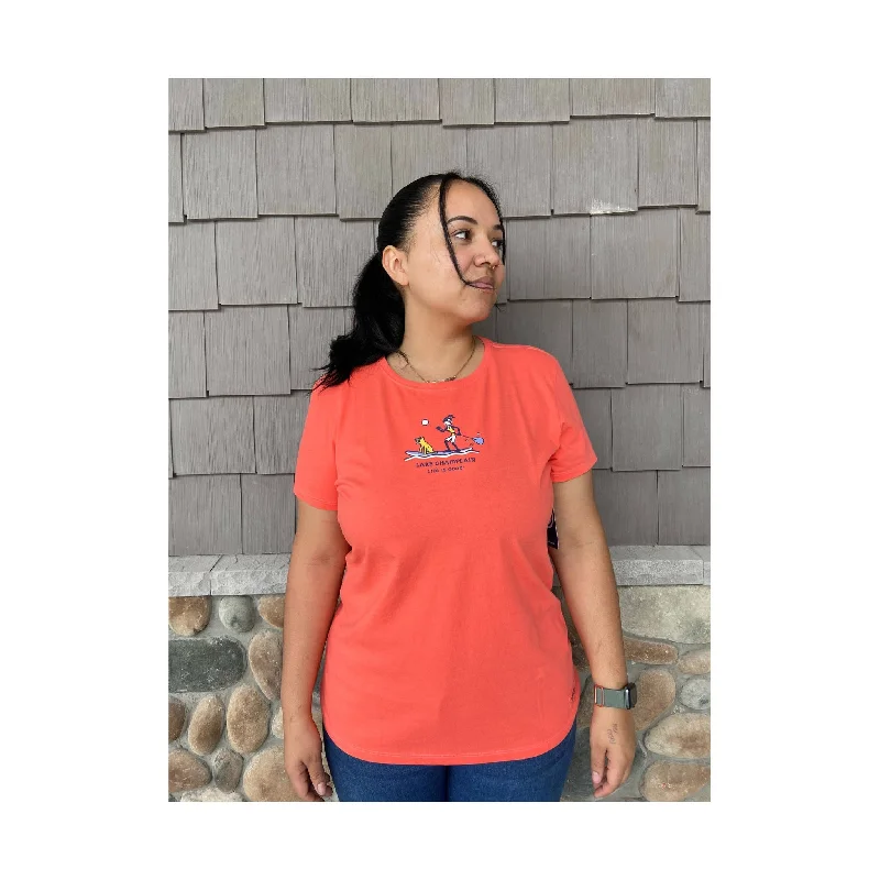 Life Is Good Women's Lake Champlain Exclusive Jackie Paddle Tee - Mango Orange