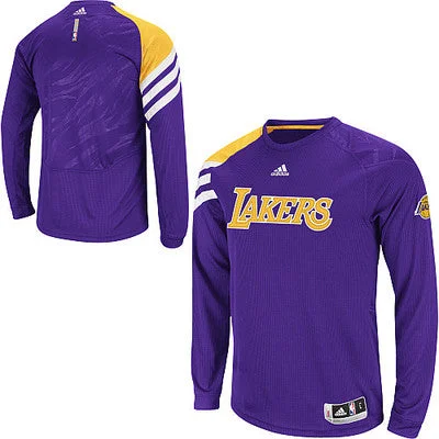 Los Angeles Lakers Adidas Youth On Court Long Sleeve Pullover