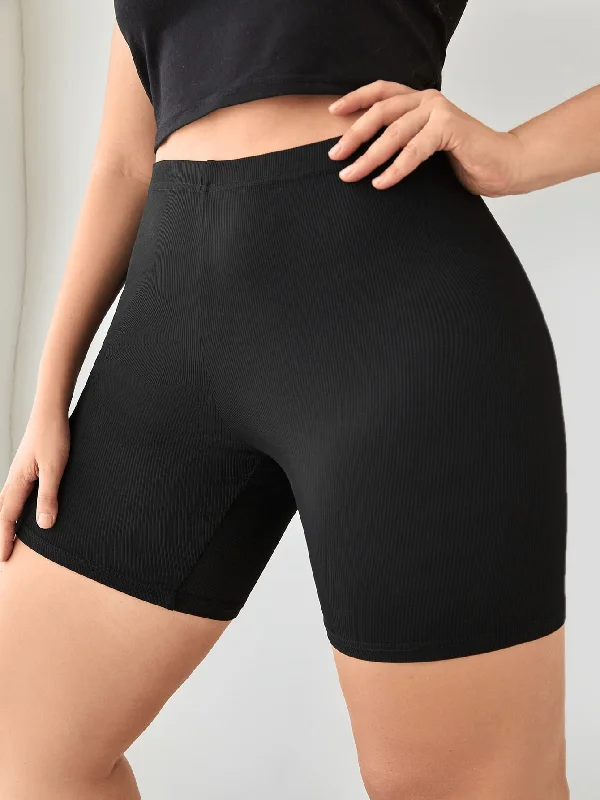 Plain Short Plus Size Leggings