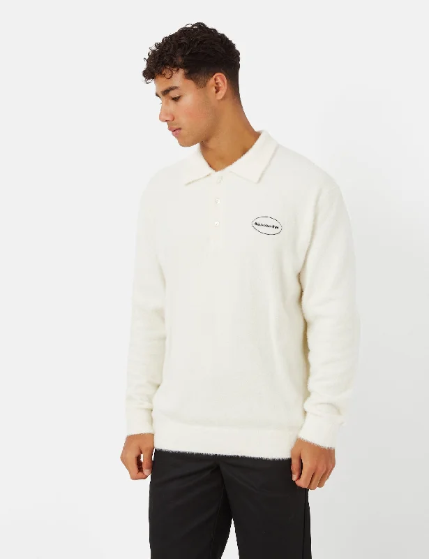 Thisisneverthat E/TLogo Shaggy Polo - Ivory White