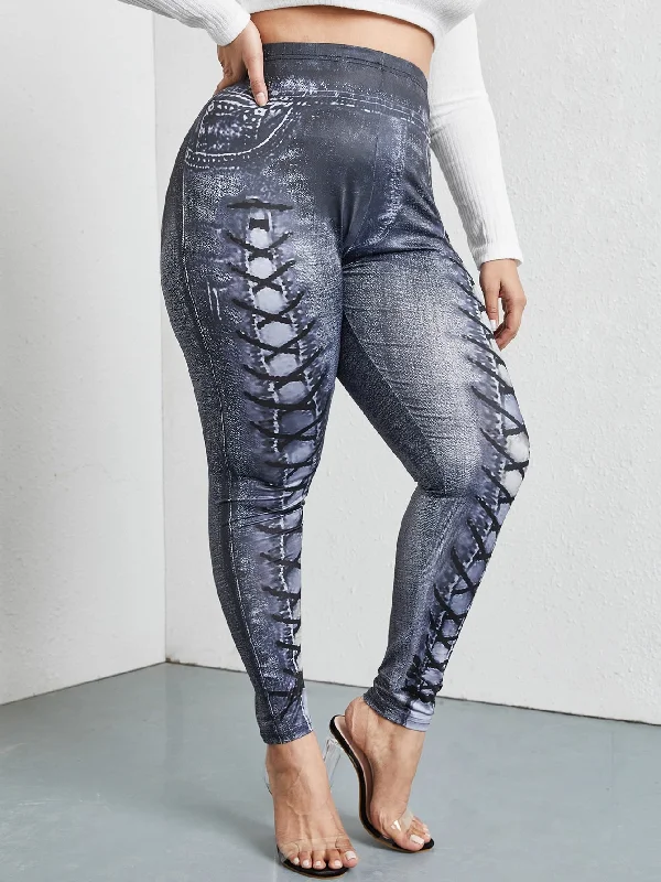 Graphic Long Plus Size Leggings