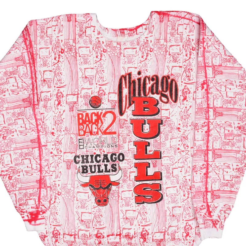 VINTAGE NBA ALL OVER PRINT CHICAGO BULLS 1992 SWEATSHIRT SIZE XL