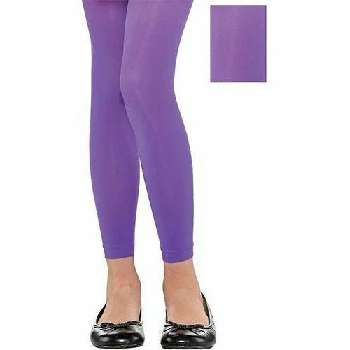 Child Purple Footless Tights