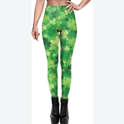 St Patricks Day Wholesale Leggings Yoga Pants Sport Fitness Pants