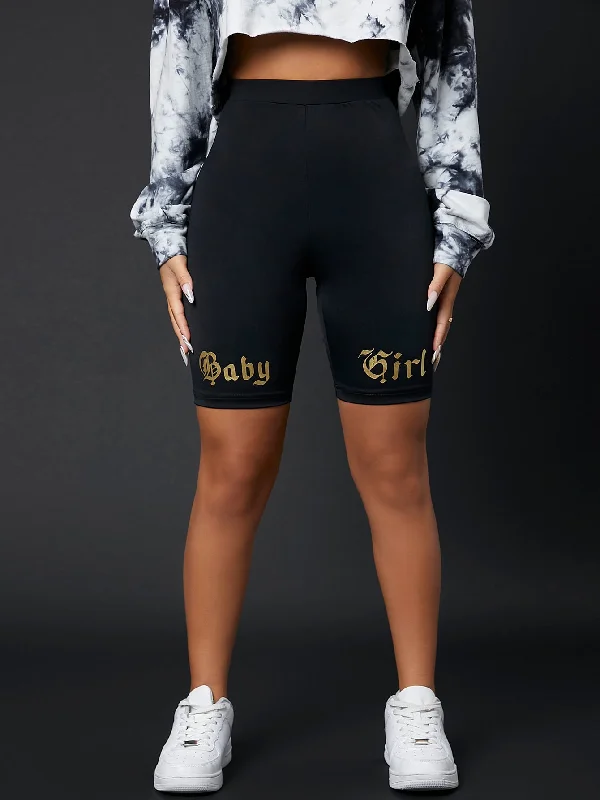 Sporty Letter Women Leggings