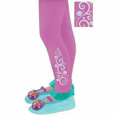 Kids Girls Footless Ariel Tights - the Little Mermaid