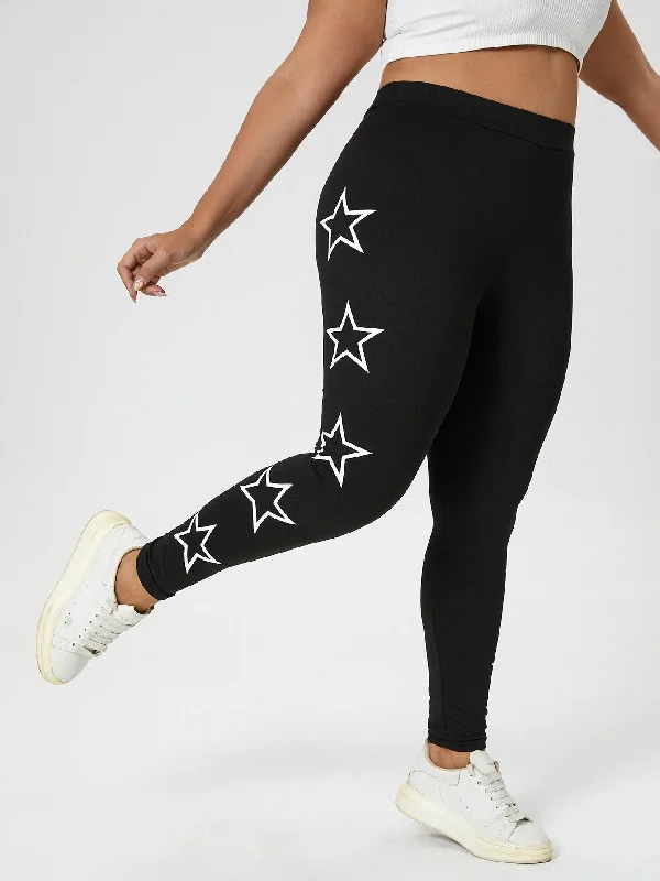 Geometric Long Plus Size Leggings