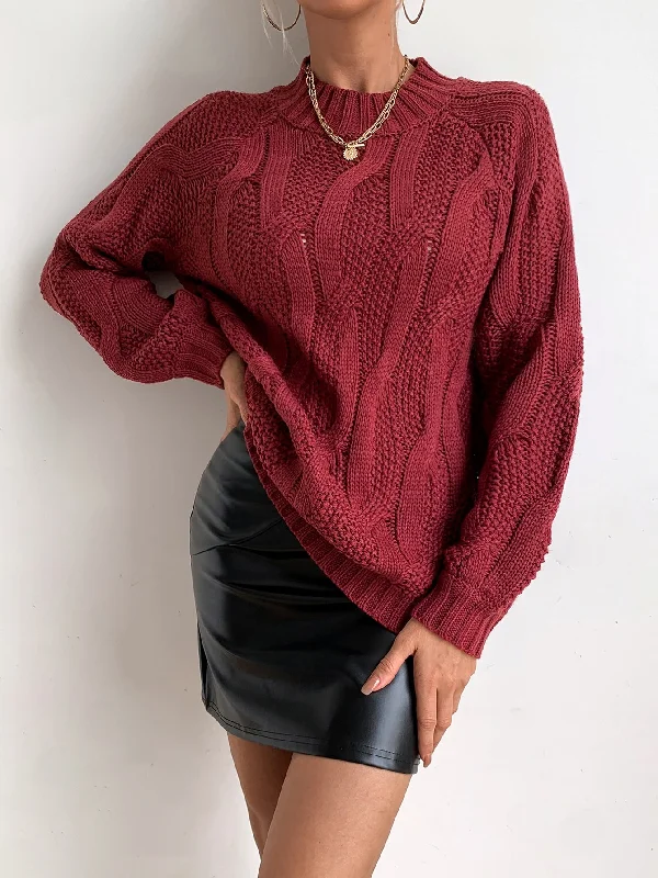 Casual Plain Long Sleeve Round Neck Regular Women Sweater