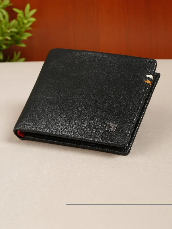 Men Black Bifold Wallet