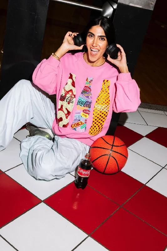 Licensed- Pink Groovy Coke Bottle Sweatshirt