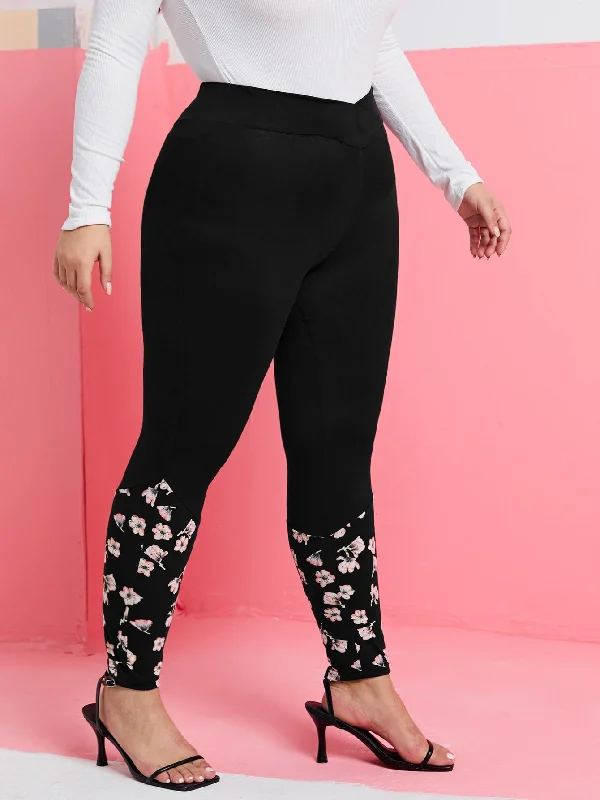 Floral Long Plus Size Leggings