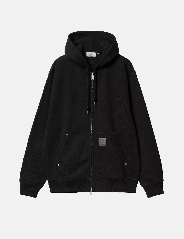 Carhartt WIP Hooded Eldon Sweatshirt Jacket - Black