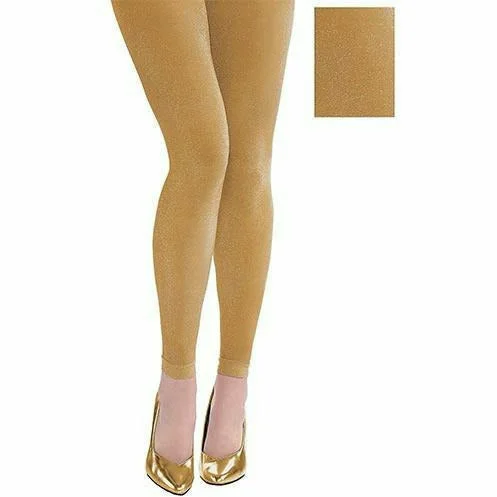 Adult - Gold Footless Tights