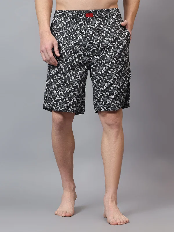 Men's Grey Printed Boxer