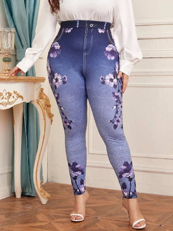 Ombre Long Plus Size Leggings