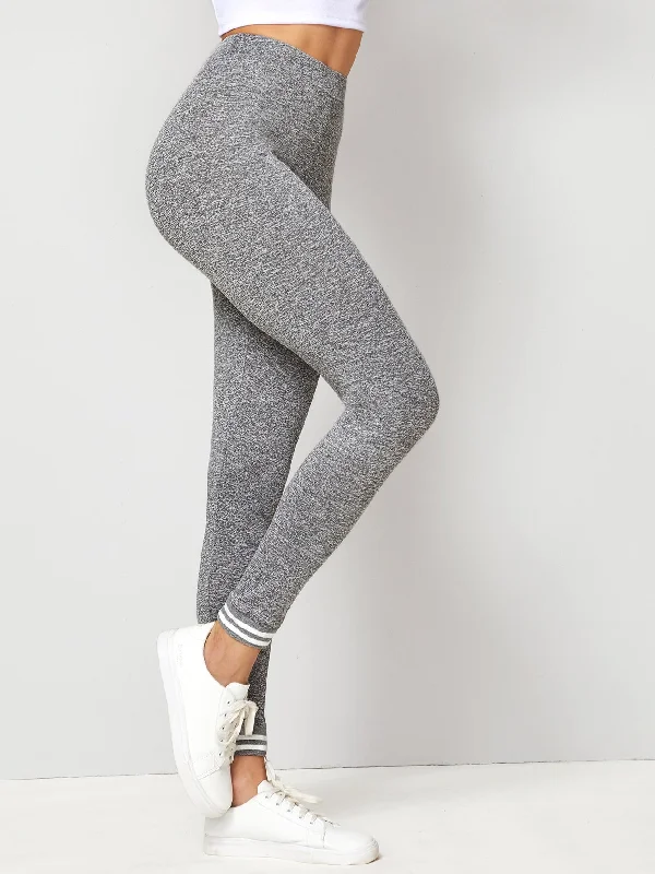 Sporty Striped Long Women Leggings