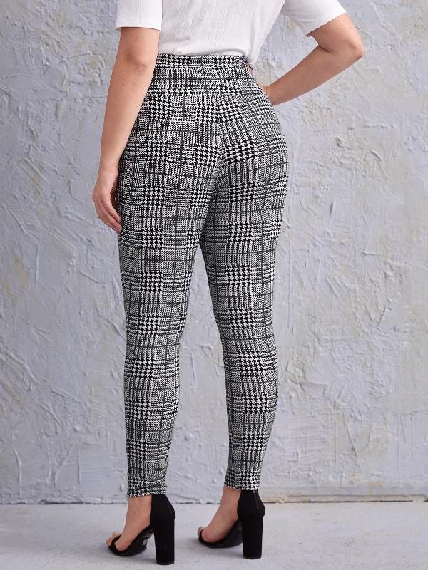 Houndstooth Long Plus Size Leggings