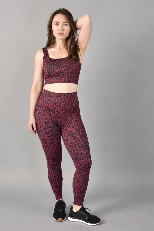 Ultra High Rise Recycled Luxe 7/8 Legging in Red Velvet Leopard